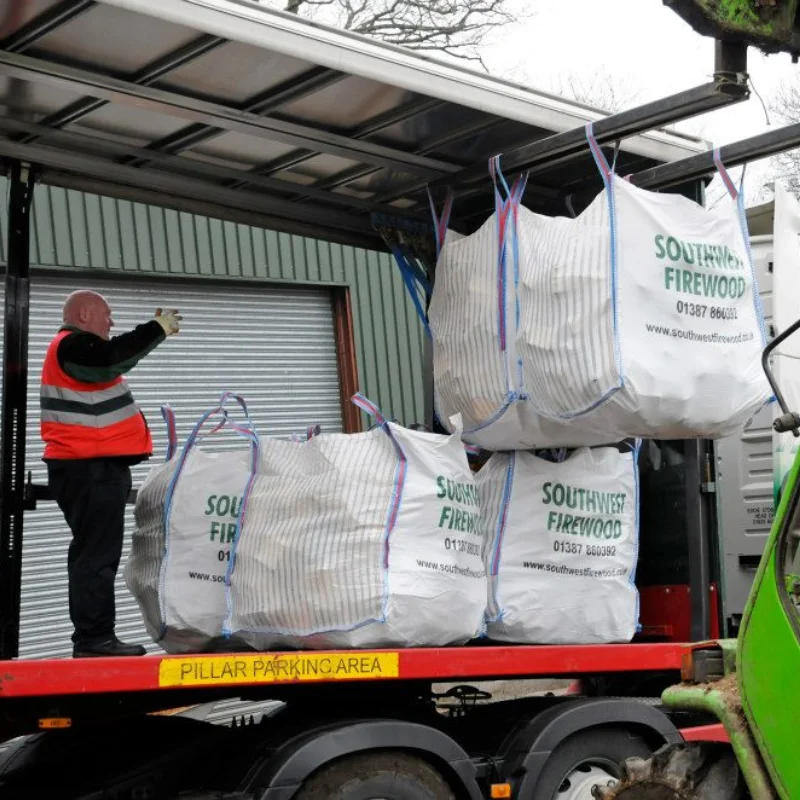 With UV firewood bulk bags  FIBC Mesh bag for Firewood