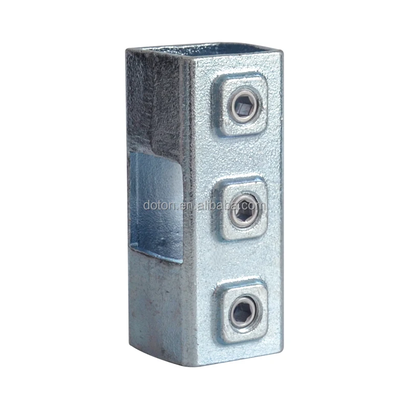 malleable casting iron  Material Square Tube Connector for 25*25 Square Tube short Tee Pipe Fittings Product