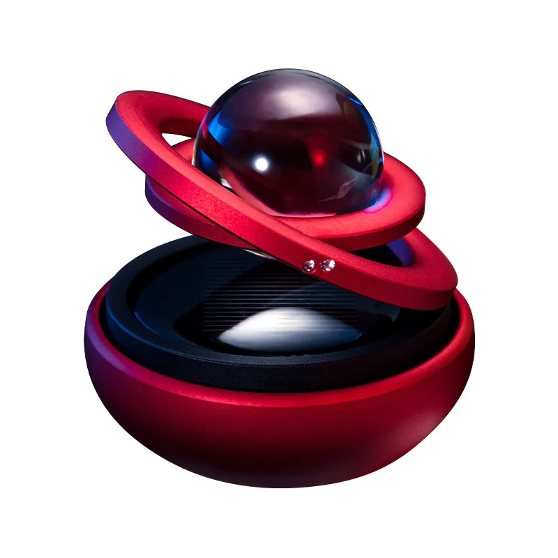 Новый автомобильный парфюм на солнечной батарее, креативная ароматерапия с вращением между звездами, украшения для автомобиля