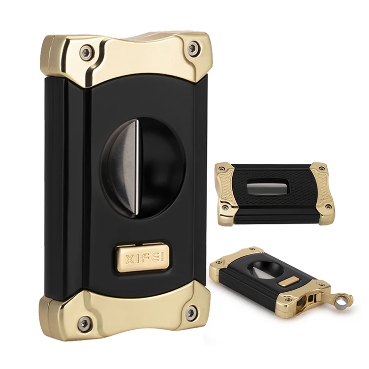 Wholesale  High Quality Durable Custom Stainless Steel V-cut Cigar Cutter