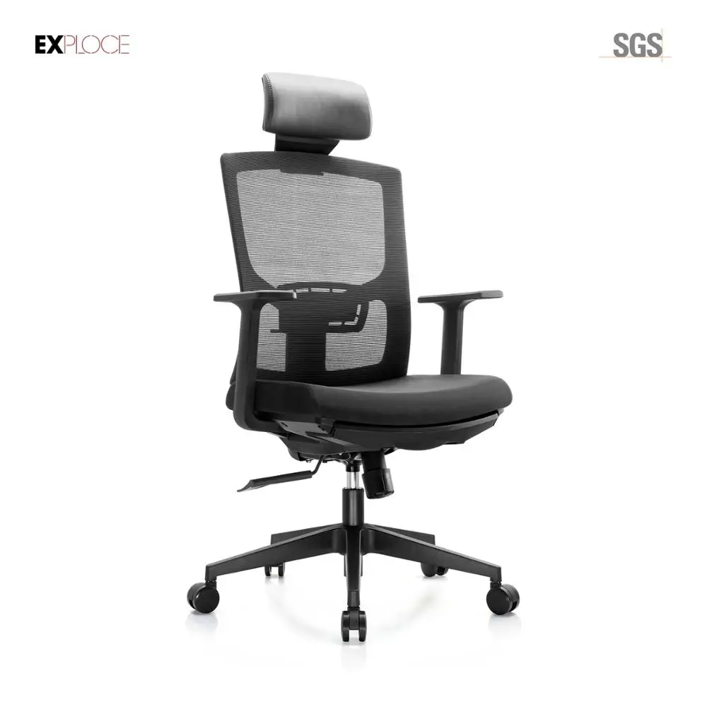 Ergonomic manager sits comfortably office computer waist-support chair