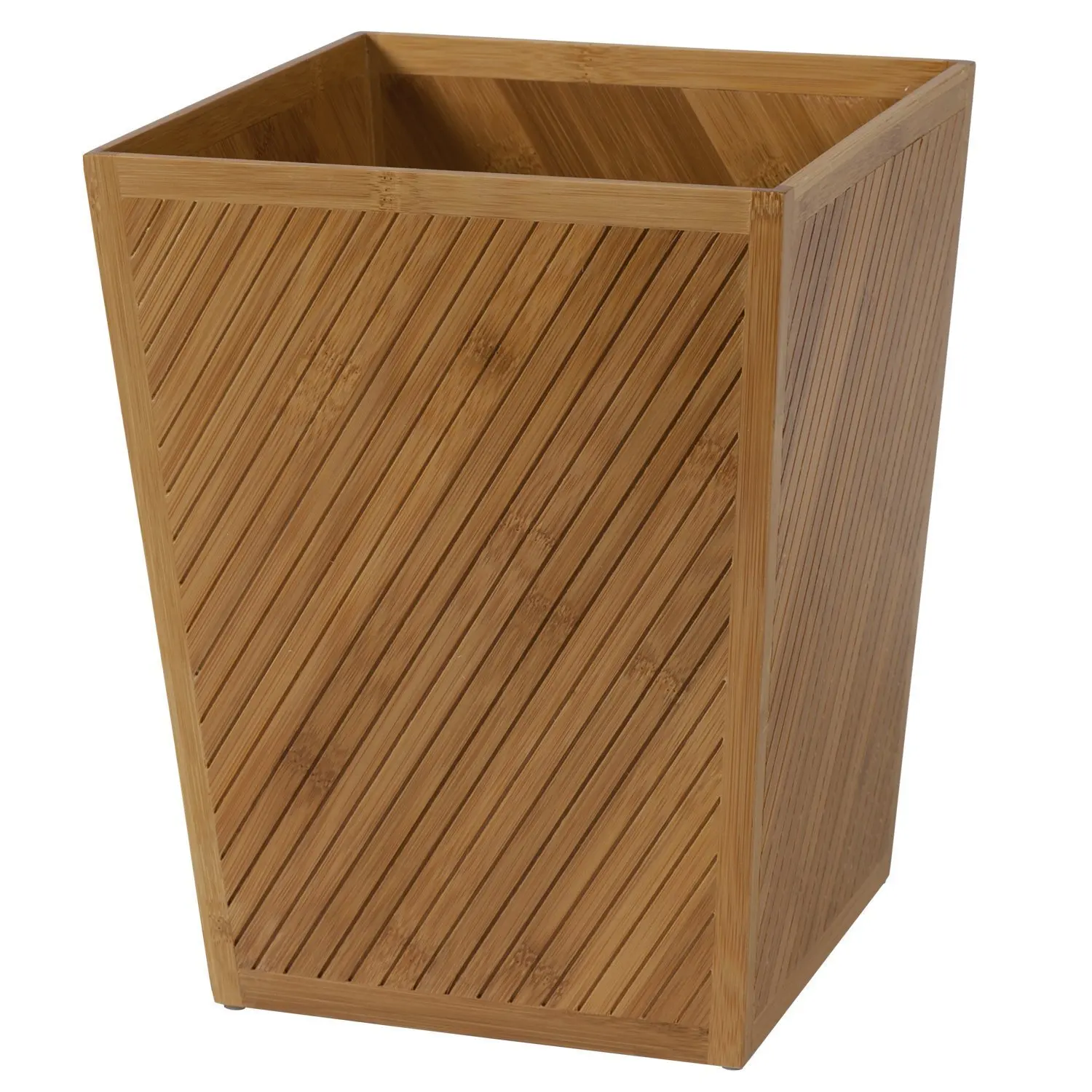 Unique Waste Paper Bin 10 x 6.5 x 12 inch Bamboo and Wooden Waste Bin