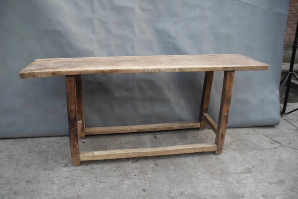 Chinese antique reclaimed elm wood country style natural console table