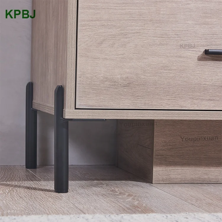 
Modern Nordic Minimalist Wooden Bed Melamine MDF Home Double Beds With Storage 