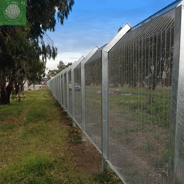 High Security Powder Coated 358 Perimeter Wire Mesh Anti-Climb  Railway Station Fence Panel