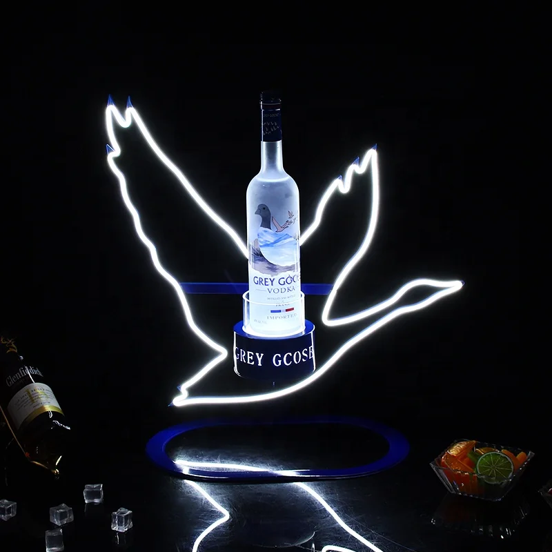 Popular selling! LED BOTTLE Display Rechargeable GREY GOOSE WHITE LED BOTTLE PRESENTER