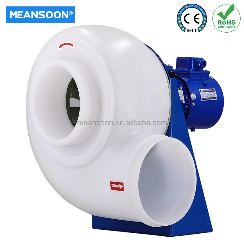 MEANSOON Adjustable speed plastic chemical resistant exhaust fan for laboratory