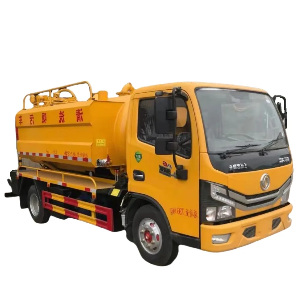 5000L 6cbm 4m3 прицеп для всасывания сточных вод верхний корпус канализационный танкер вакуумный насос грузовик с шасси DONGFENG