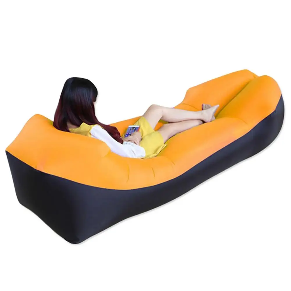 Inflatable Lounger Portable Waterproof Sleeping Air Sofa Lazy Bag with Pillow