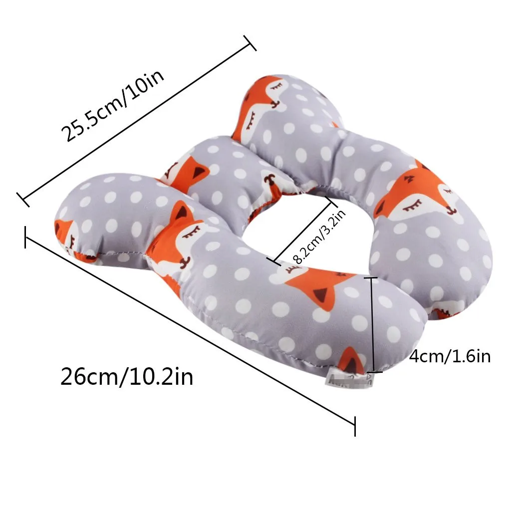 Baby Travel Pillow U Shape Infant Head and Neck Support Pillow for Car Seat Pushchair for 0-1 Years Old Baby