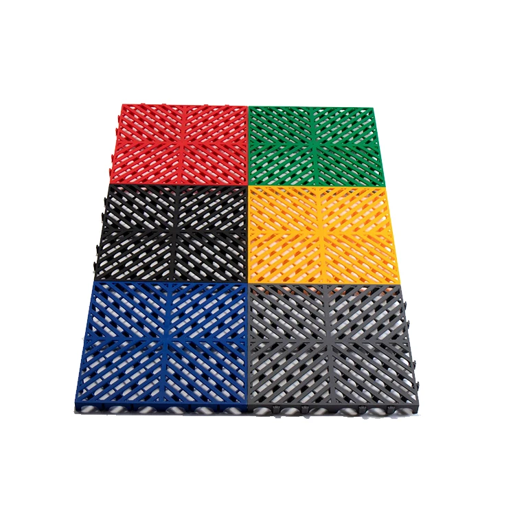 Hot Sale Multicolor Interlocking Garage Floor Tiles Plastic Garage Flooring For Car Detailing Shop Workshop