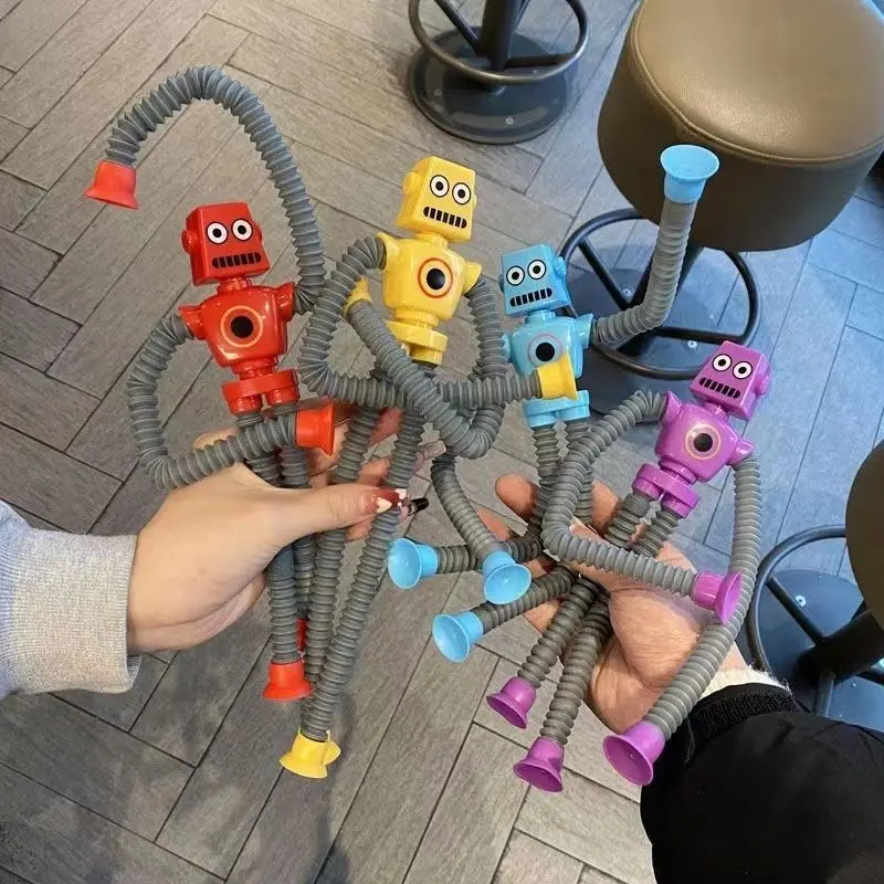 Wholesale Pop Tubes Mixed Animal Fidget Toys Cute Animal Fidget Pop Tube Giraffe Toy Fidget Tubes Sensory Suction Cup Toys