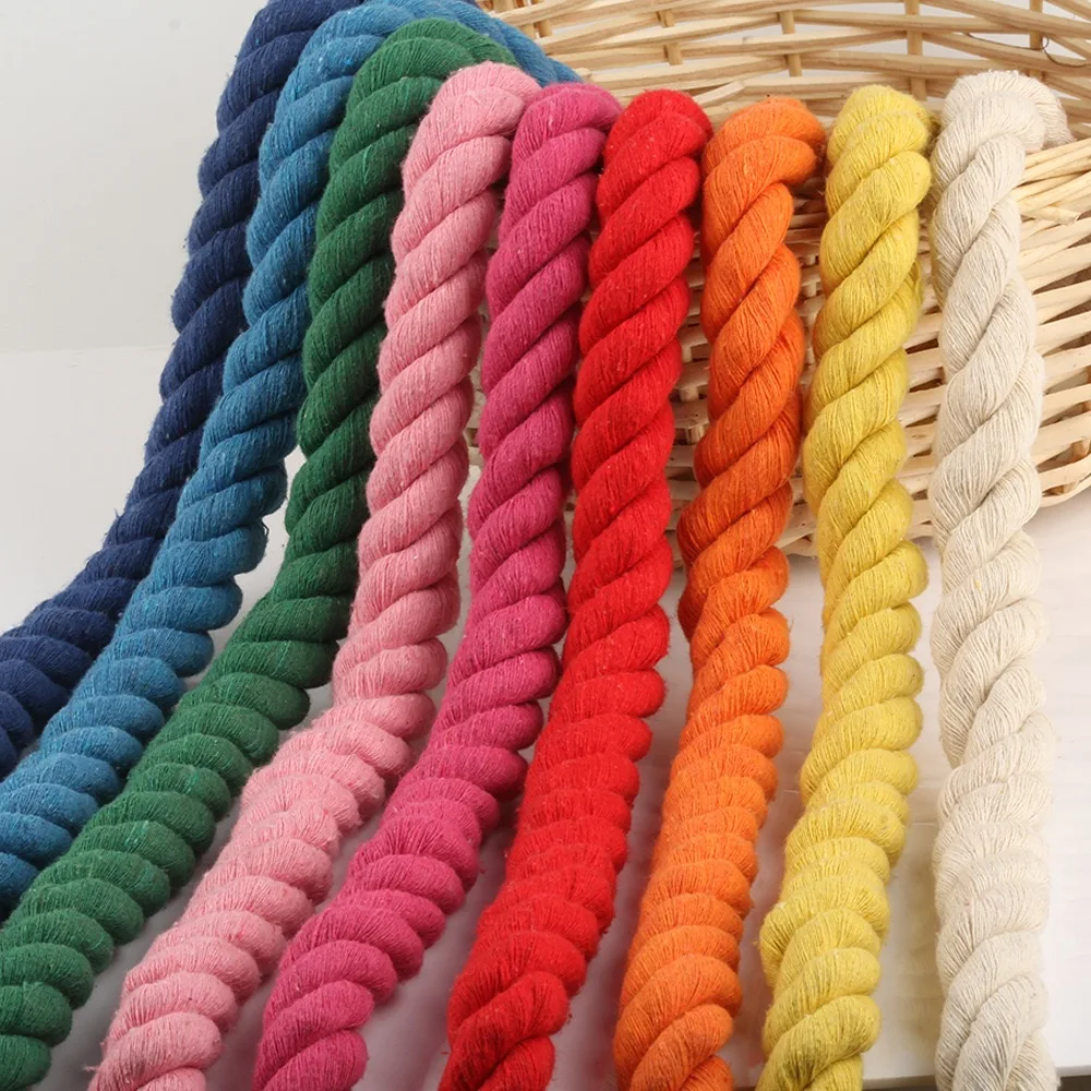 20mm Colorful Cotton Cords For Wall Hanging Macrame Fiber Art Cords On Canvas Modern Wall Decoration Home Decor Wall Art Design