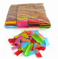 Wholesale 5*2cm tissue paper confetti metallic confetti paper PET PVC in bulk for confetti machines