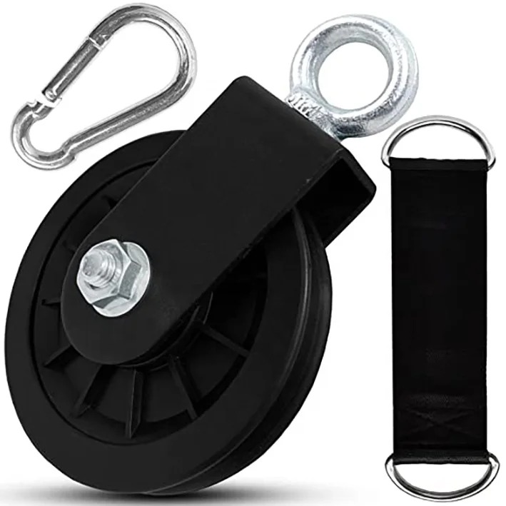 Silent Nylon Cable Weight Pulley System Lifting Wheel With 360 Degree Rotation Traction For Lat Pulldown Gym Fitness Accessories