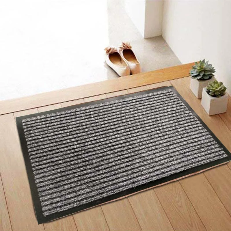Entrance Anti-slip Double-ribbed Door Mat with PVC Backing