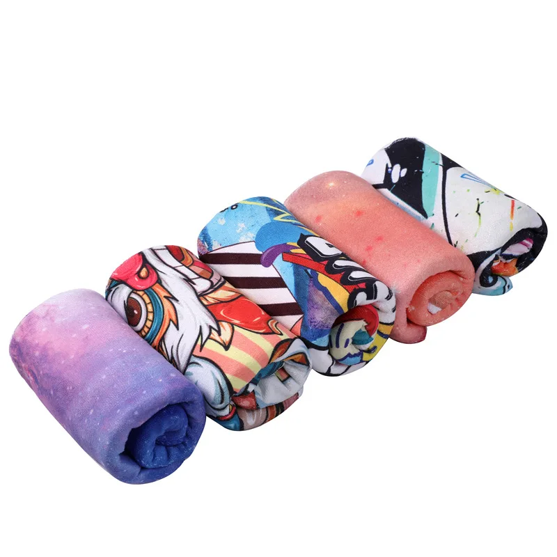 Customized Full Printing Superfine Fiber Sports Towel  Printed Fitness Towel Customized Printed Gift Towers