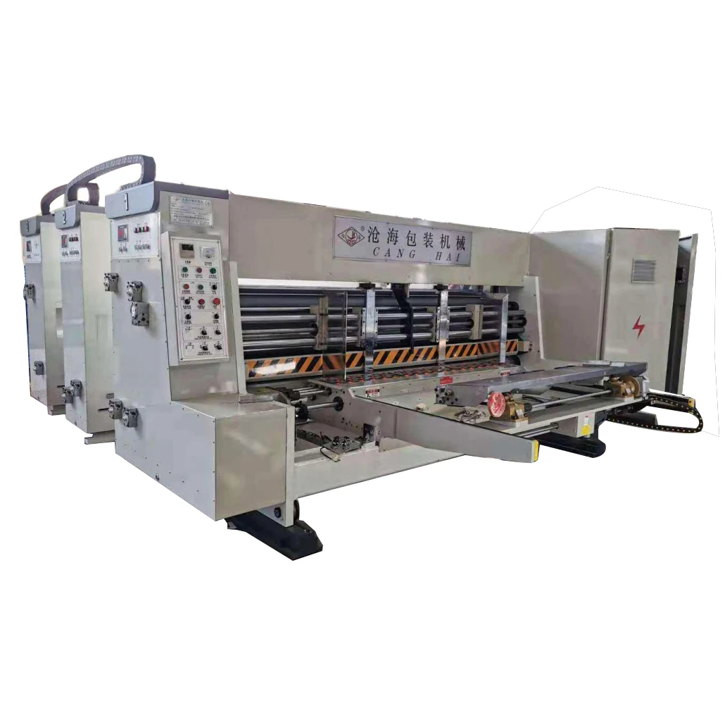 Automatic corrugated carton box printer slotter die cutter maker machine