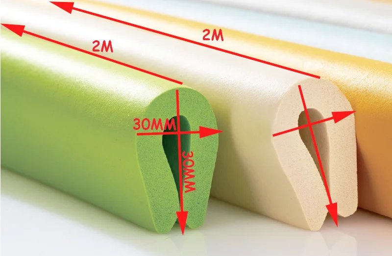 Multifunctional Edges Guard Coverage Baby Safety Bumper Hefty-Fit Heavy-Duty Soft Rubber Foam Furnitures Corner Bumper