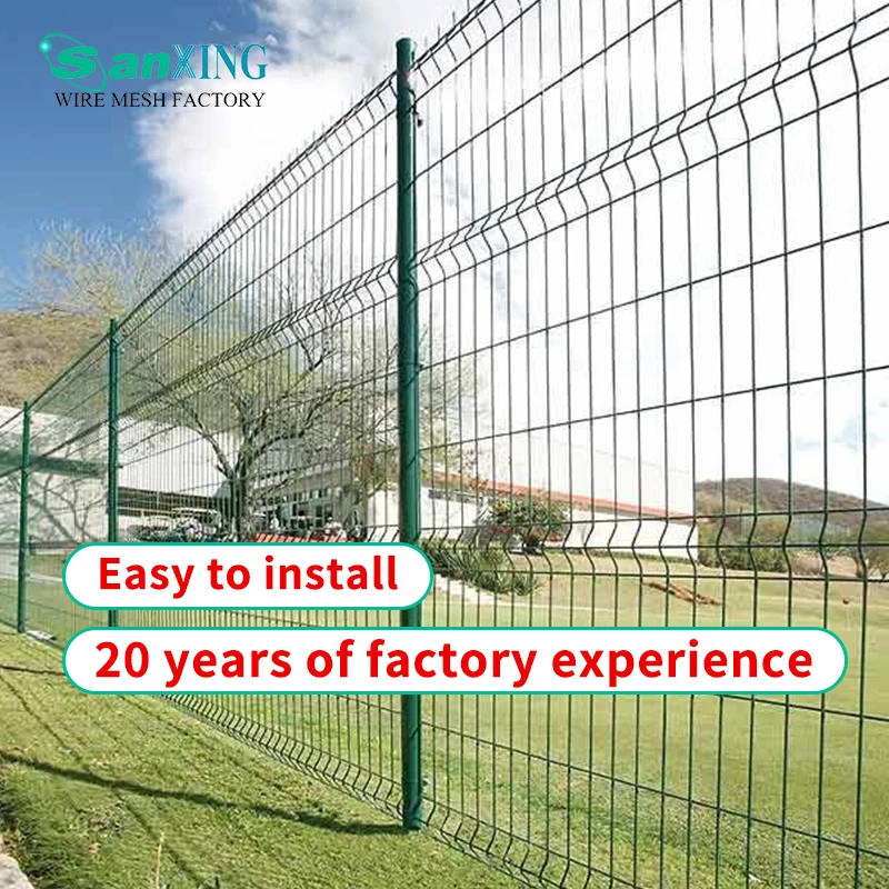 wholesale prices Black Metal 3D bending fence panel Home Decor Custom Welded Wire Mesh Fence Park Playground Protection Fence
