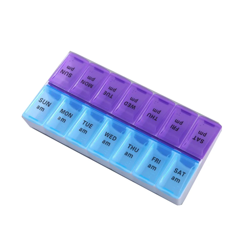 14 Compartments Weekly AM/PM Pill Box