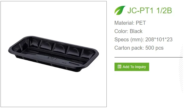 Excellent Quality Made In Taiwan Food Container PET Plastic Tray For Food To-Go And Food Storage