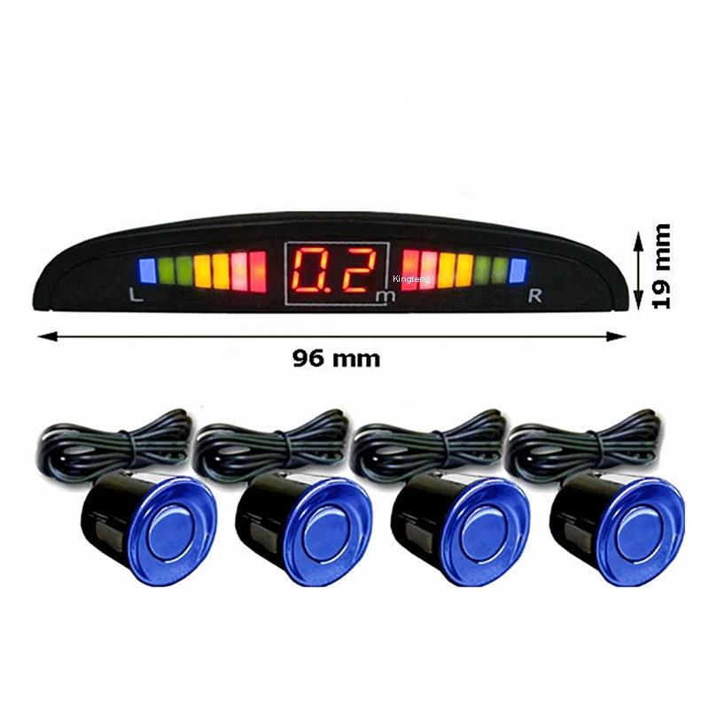 DC15V tri-color LED display Reverse Backup Radar parking lot sensor system with buzzer sound