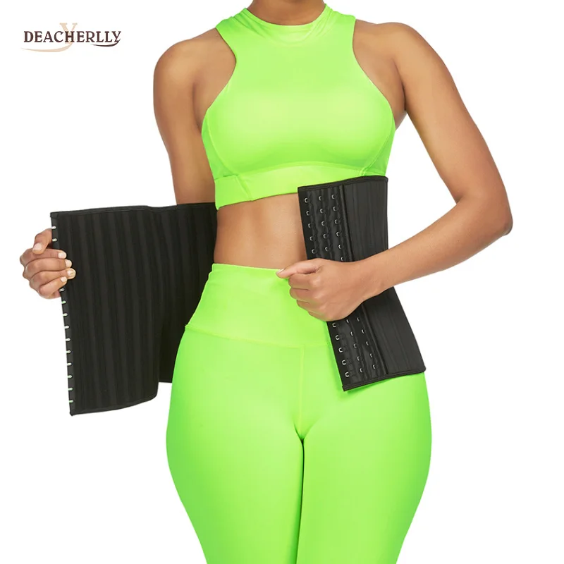 Columbian Faja Stomach Fat Burning Belt Latex Waist Trainer Corset 29 Steel Boned Belly Wrap Plus Size