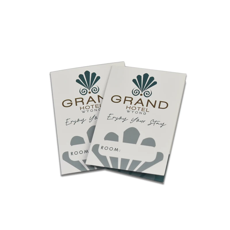Hot selling customized logo hotel room key card holders with 300gsm art paper size 94*63mm suitable for standard key cards