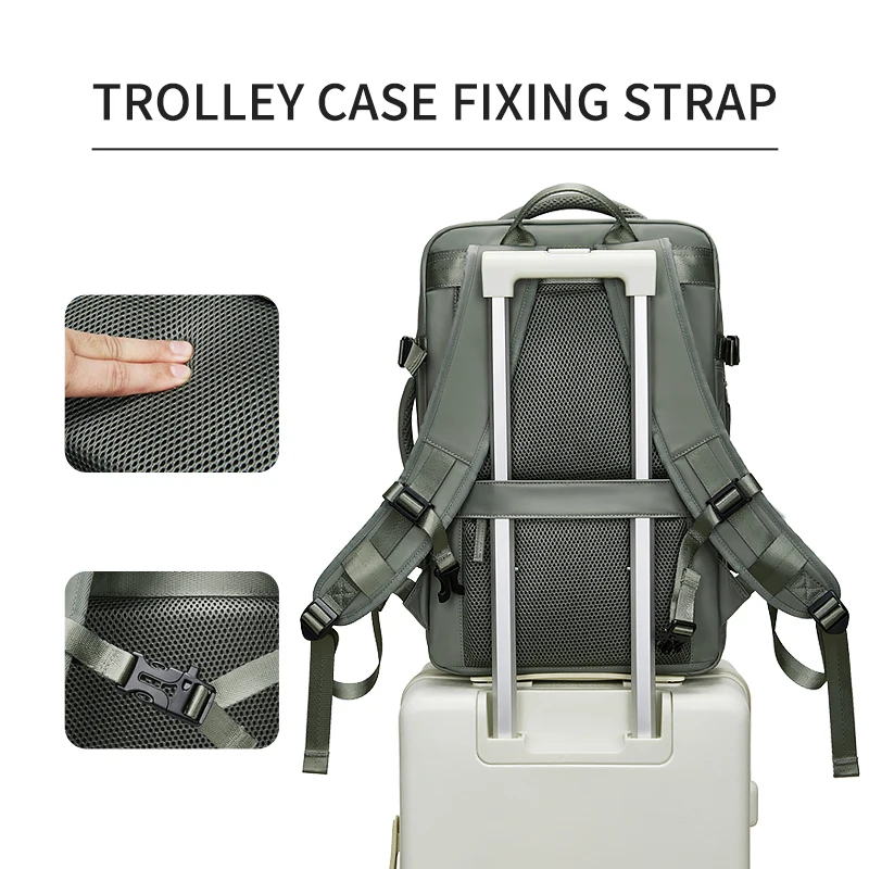 Customized Logo Fashion Waterproof Oxford 13inch Backpack Laptop for Man School Bag with USB Charging Port