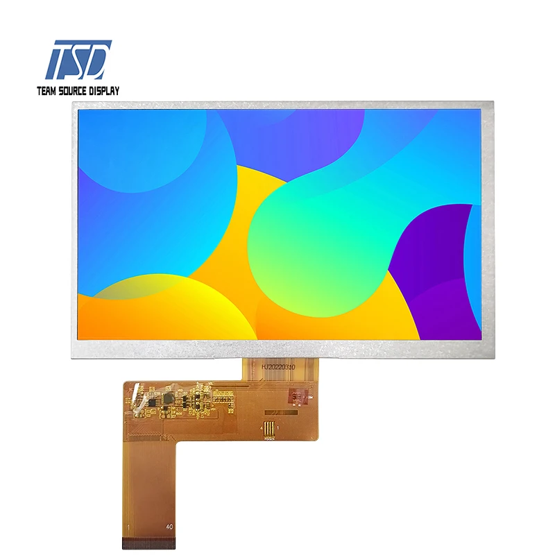 7' 7 Inch 800x480 Resolution High Brightness RGB Interface EK9716 EK73002 Driver IC 12H TFT LCD Display