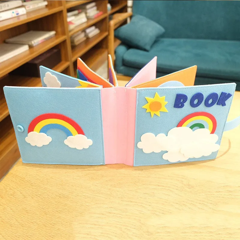 Детские войлочные бесшумные книги, занятая доска, игрушки Монтессори для малышей, сенсорная книга, Обучающие базовые Игрушки для развития жизненных навыков