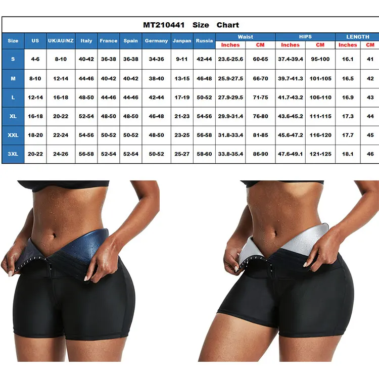 HEXIN Wholesale Custom Logo Adjustable Hooks Neoprene High Waist Waist Trainer Leggings Fitness Women Yoga Shorts