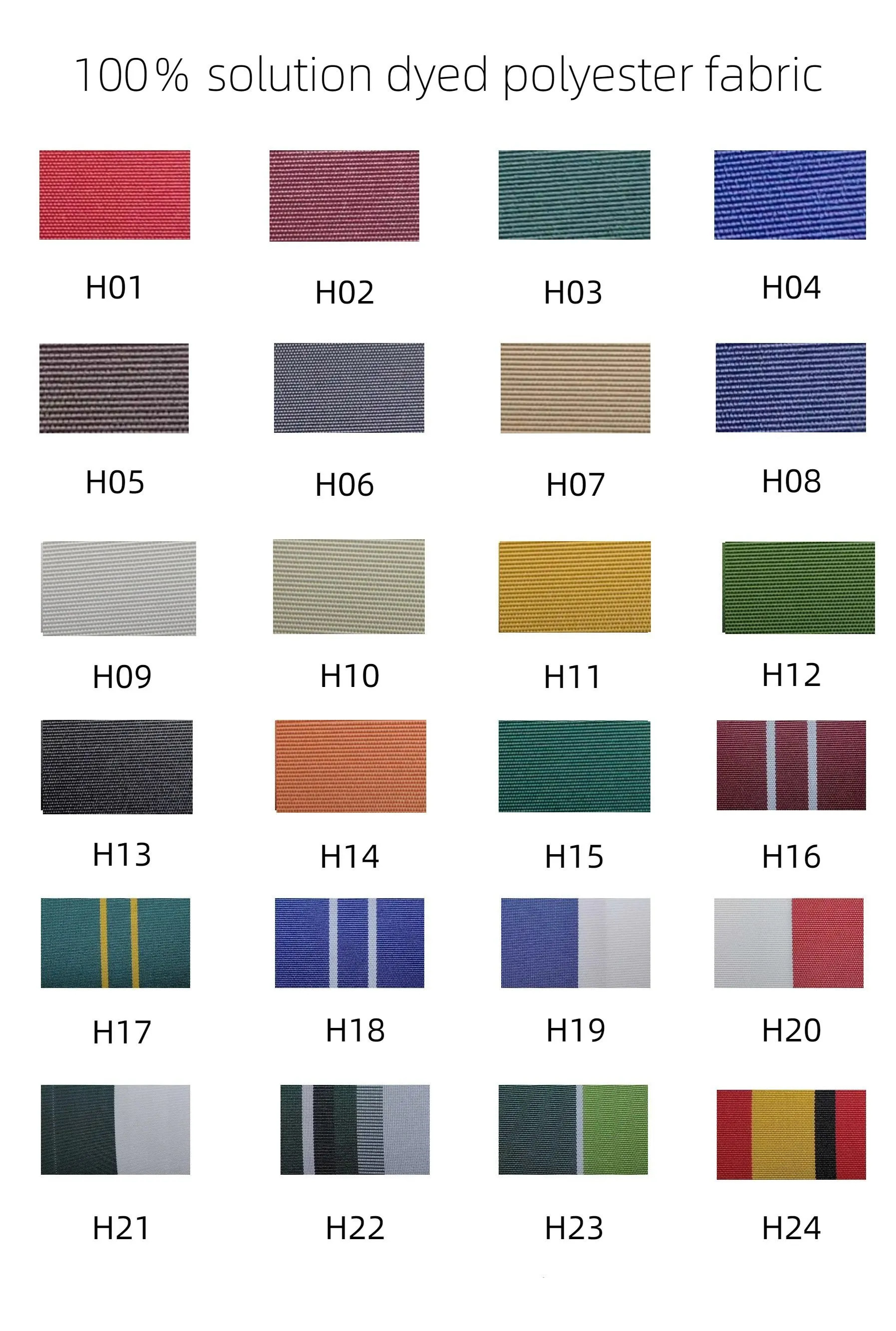 In stock stripe plain polyester fabric outdoor functional fabric for garden sandbeach awning