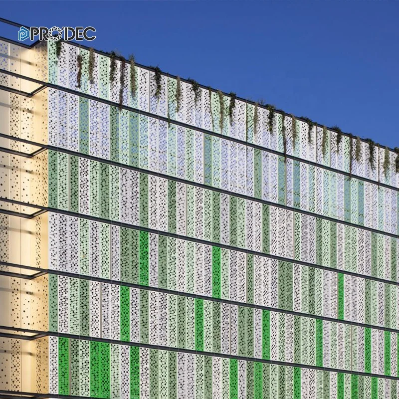 alucobond cnc perforated 3d aluminum wall cladding decorative metal facade wall panel exterior