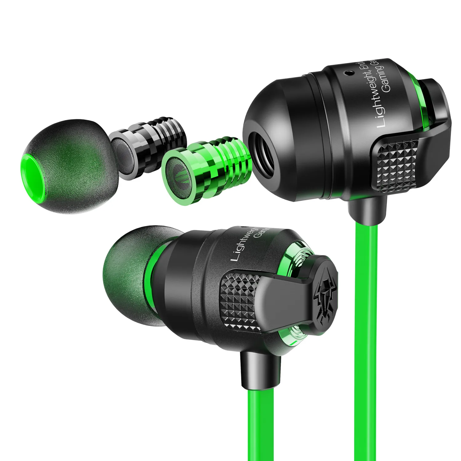  Высококачественные наушники и Dual Driver Проводные powerfulbass металлические стерео спортивные с микрофоном