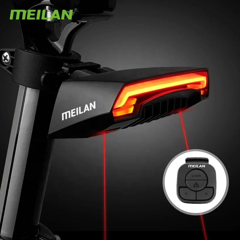 Новый продукт Meilan x5 велосипедный сигнал поворота Задний фонарь светодиодный лазерный задний