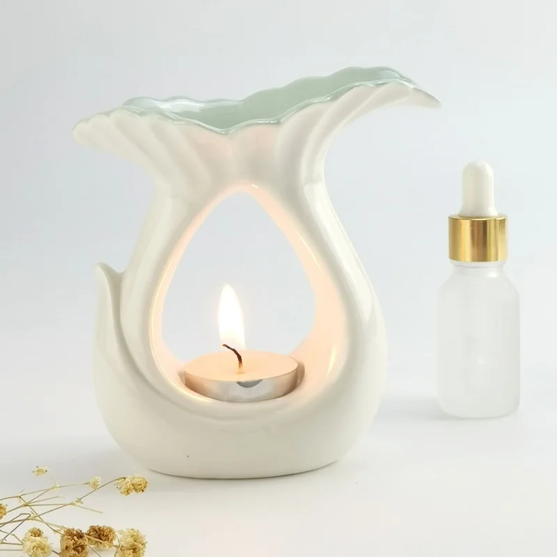 Ceramic Candle Melt Holder Fragrance Ceramic Wax Warmer Oil Burner