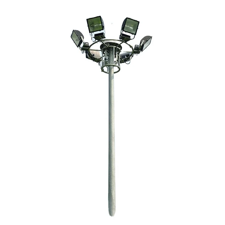 Customize design fiberglass hinged high mast light pole