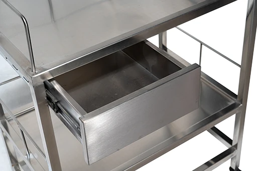 High Quality Veterinary Equipment Animal Pet Surgery Auxiliary Stainless Steel Vet Trolley