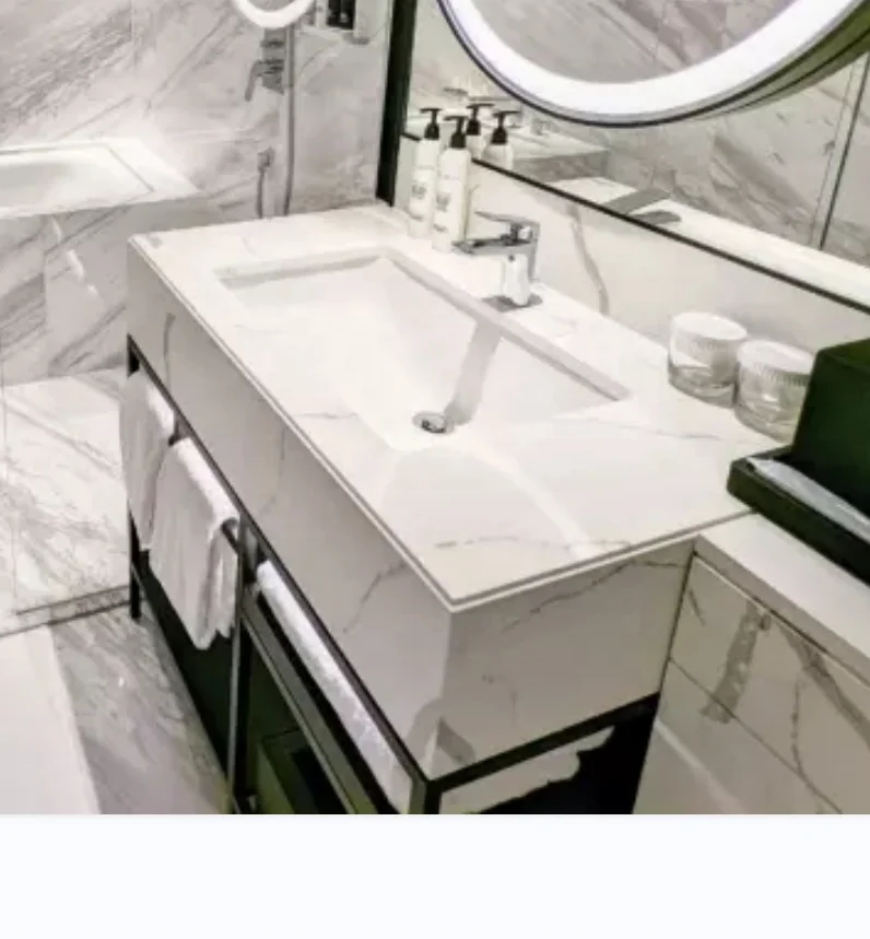 metal legs high end Italian faucet adjustable height any type of bathroom sink Granite and Marble Bathroom Vanity Top Design