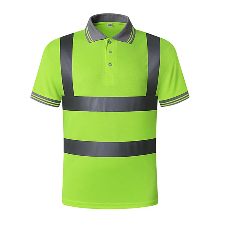 customized high visibility  polo shirt  staff uniform reflective shirt  safety clothing for worker