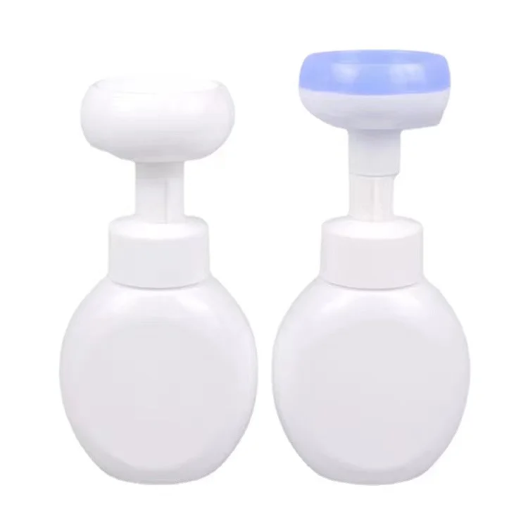 Flower Stamp Liquid Soap Dispenser Foam Pump Press Empty Bottle For Facial Cleanser Hand Soup Pump Bottle Bathroom Accessories