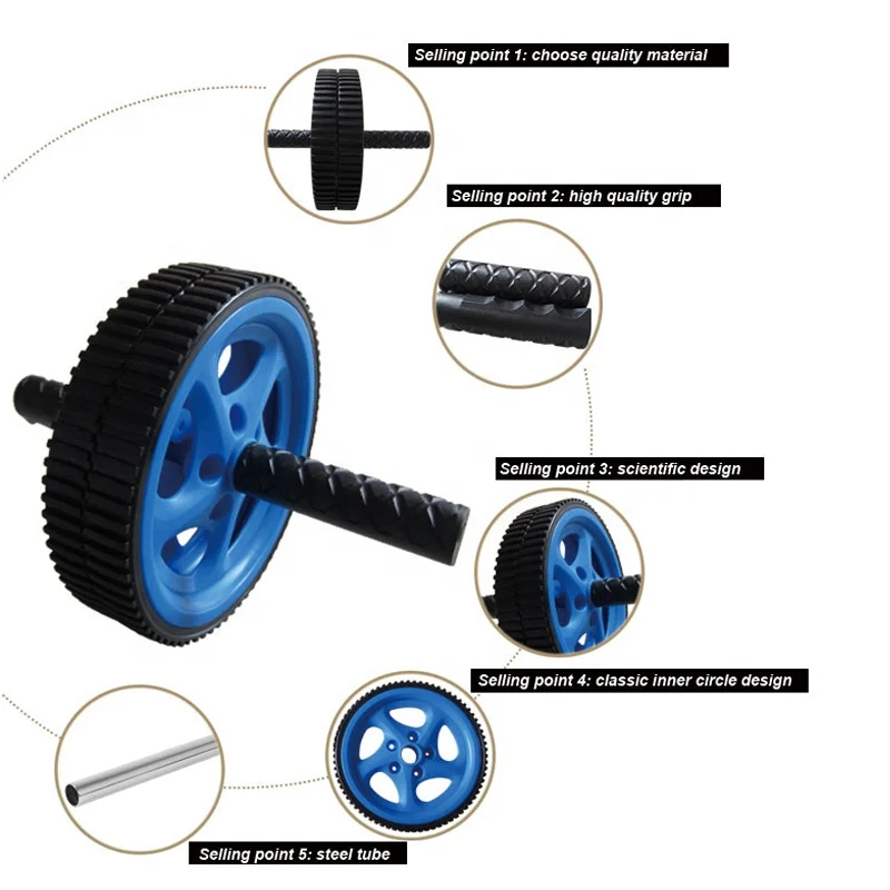 Abdominal & Core Strength Training Abs Workout Equipment , Exercise Wheels Ab Roller Wheel for Home Gym Fitness