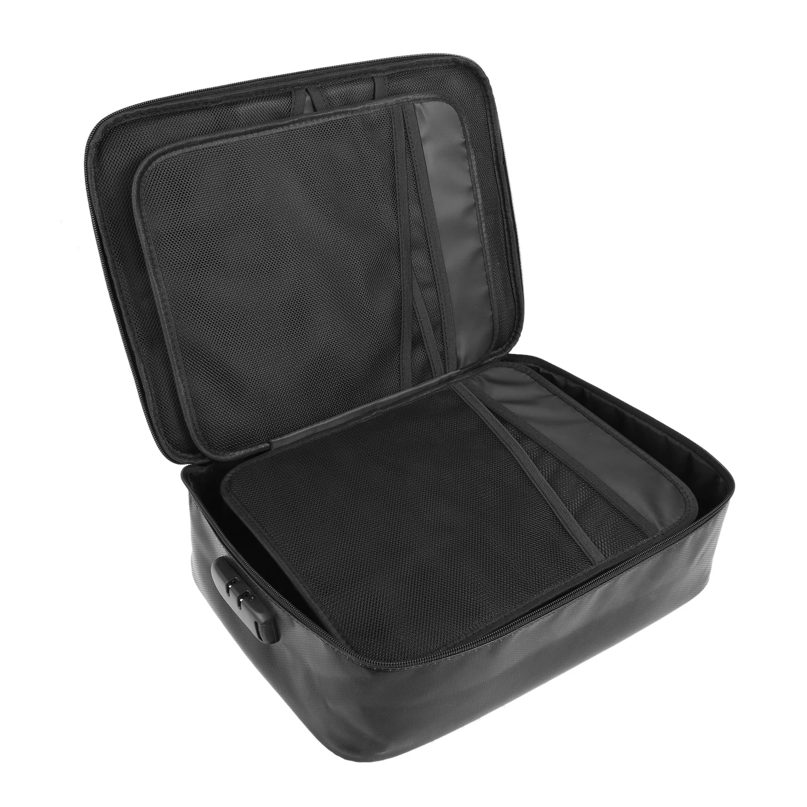 Multi-Layer Portable Filing Storage for Passport  Certificates  File Organizer Bags Fireproof Document Bag with Password Lock