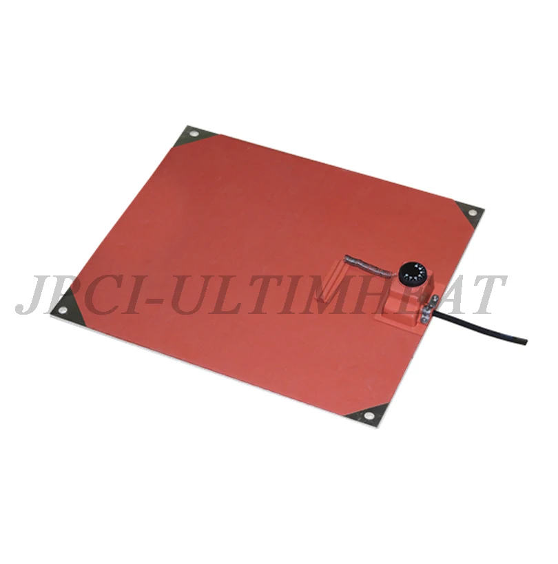 JPCI Type 9AK Non flexible silicone heaters with adjustable thermostat
