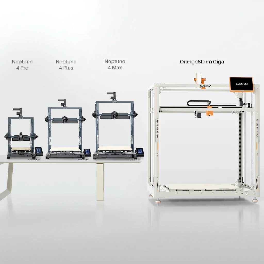 Elegoo OrangeStorm Giga Large Printer Size 1224x1164x1425mm High Speed FDM 3D Printer Auto Leveling multi nozzle printing