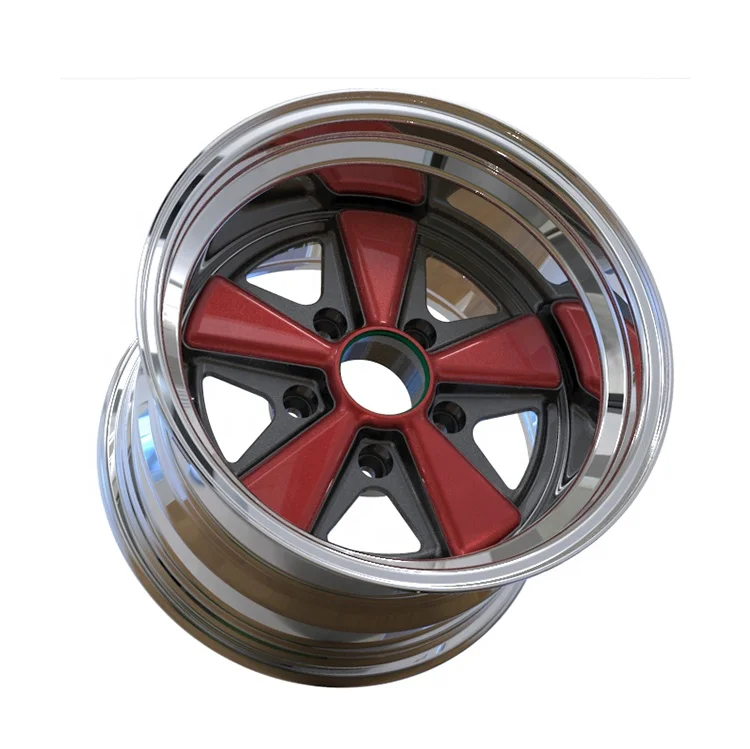 
New design high quality 17 to 26 inch customized 3 pieces forged split wheel two color painting fuchs alloy wheels for porsche 