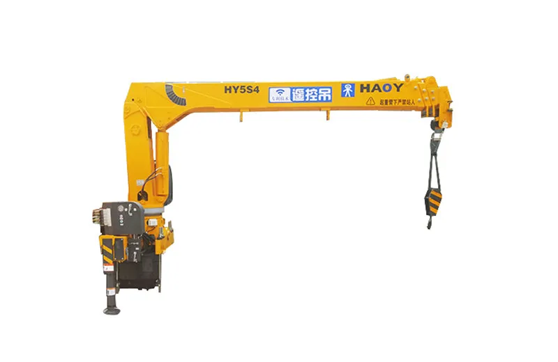 HAOY 5 Ton Manipulator Construction Remote Control Small Hydraul Telescopic Boom Truck Mounted Crane
