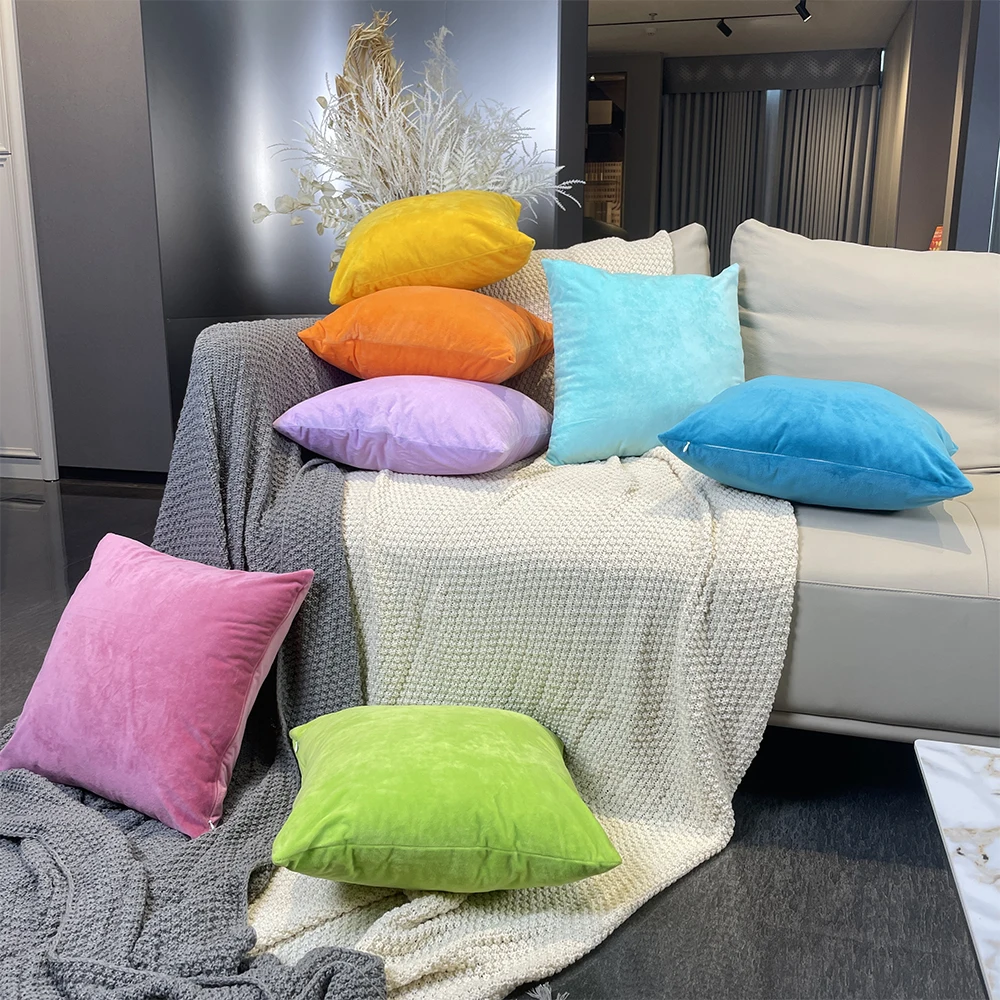 Best Selling Product Amazon Home Decor Eco-friendly 100% Polyester Velvet Stadium Seat Cushion Pillow